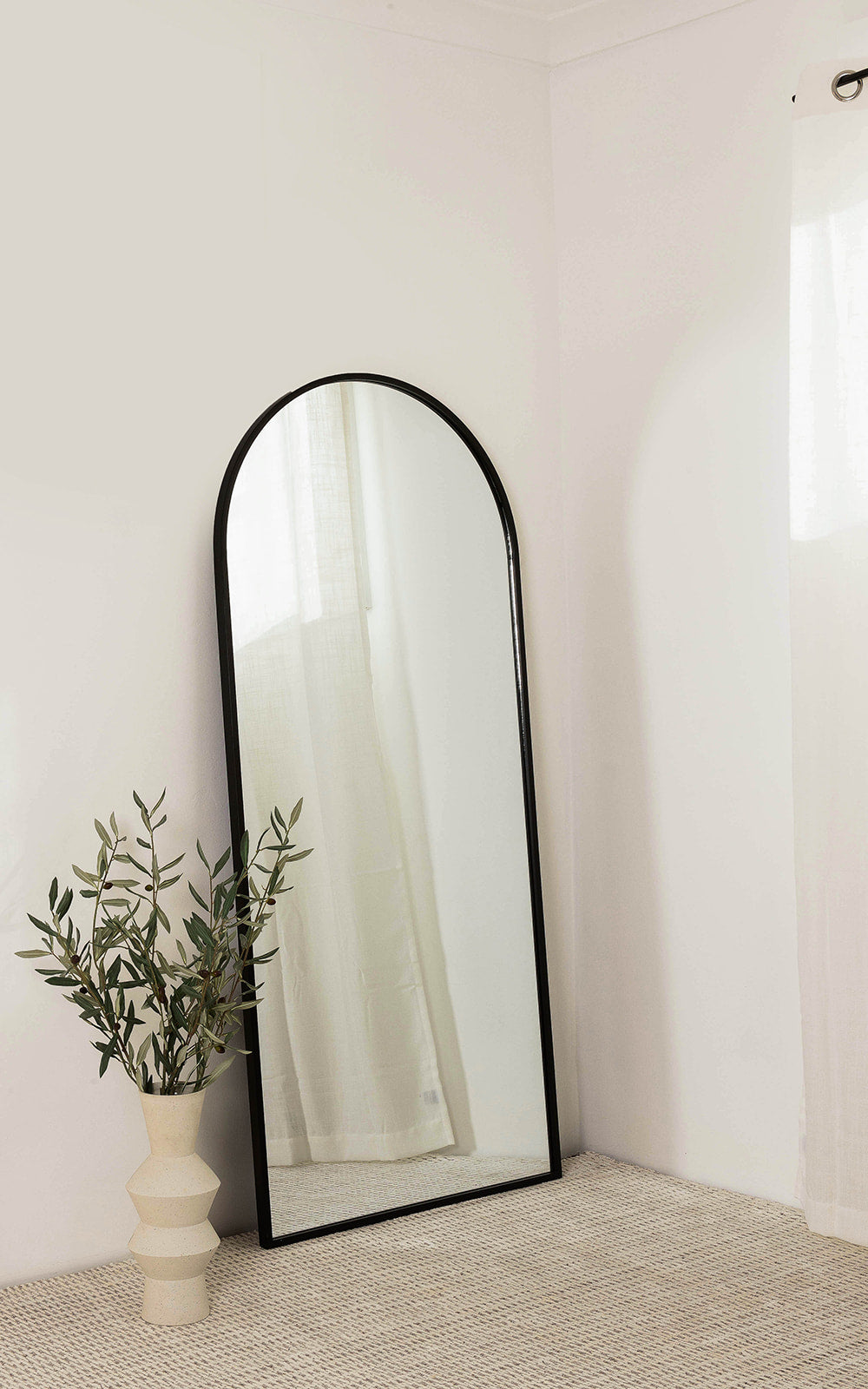 LAST REMAINING STOCK STEEL FRAMED ARCH MIRROR SMALL 170 x 60