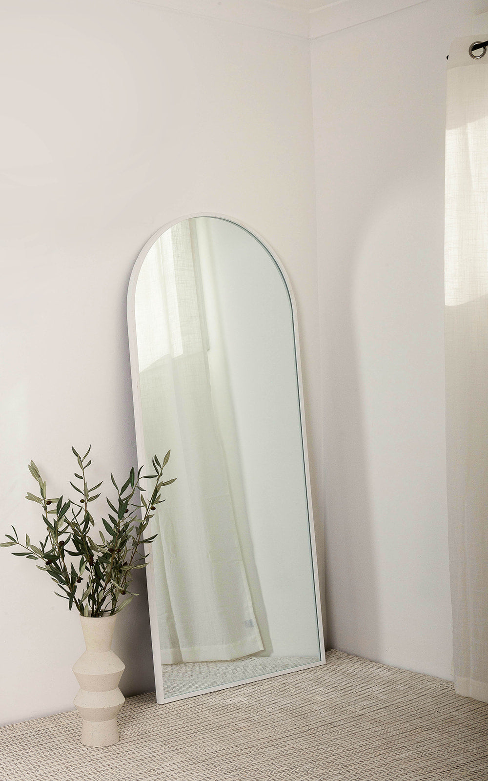 LAST REMAINING STOCK STEEL FRAMED ARCH MIRROR SMALL 170 x 60