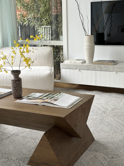 GLOBEWEST VENEER COFFEE TABLE