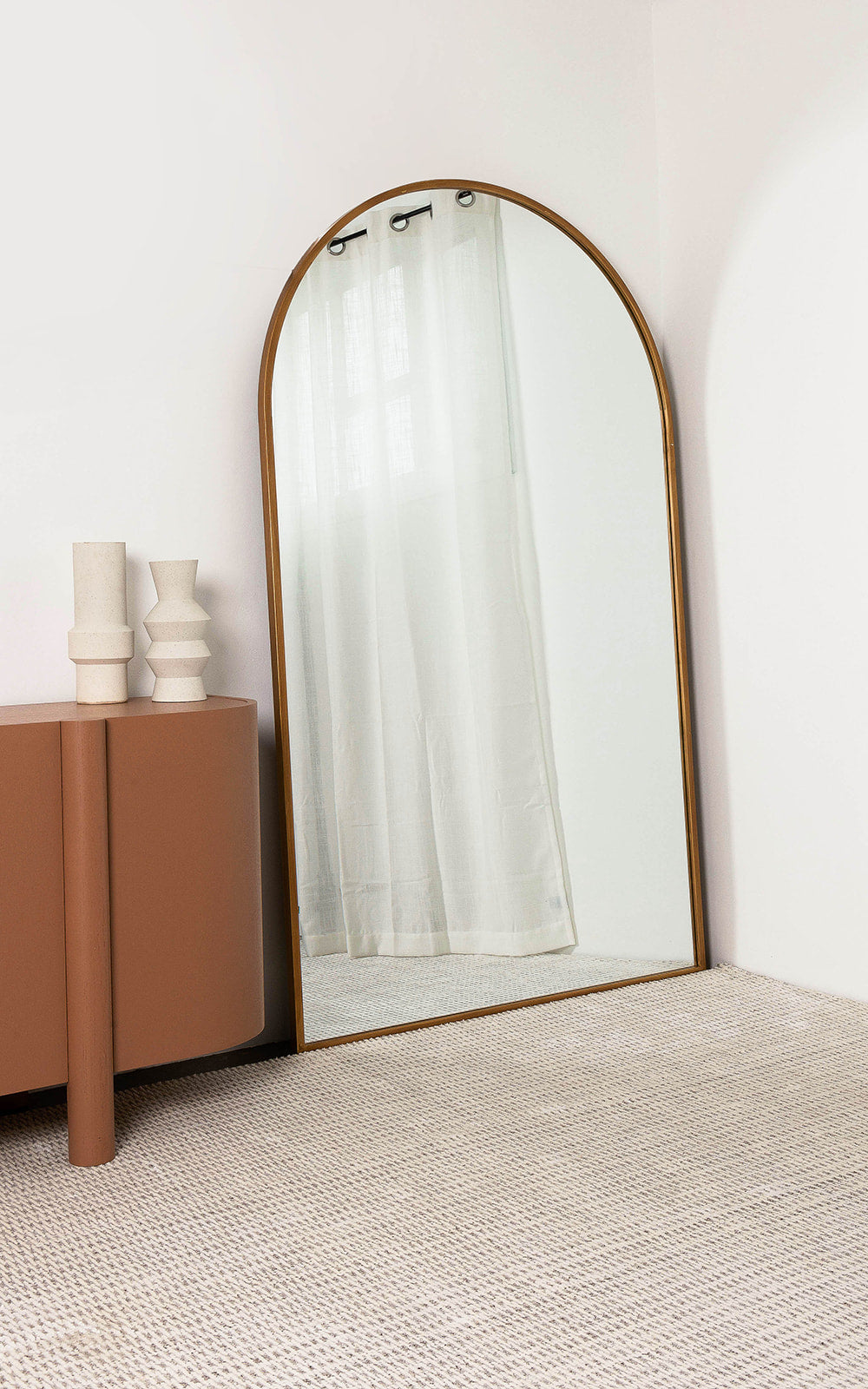 STEEL FRAMED ARCH MIRROR LARGE